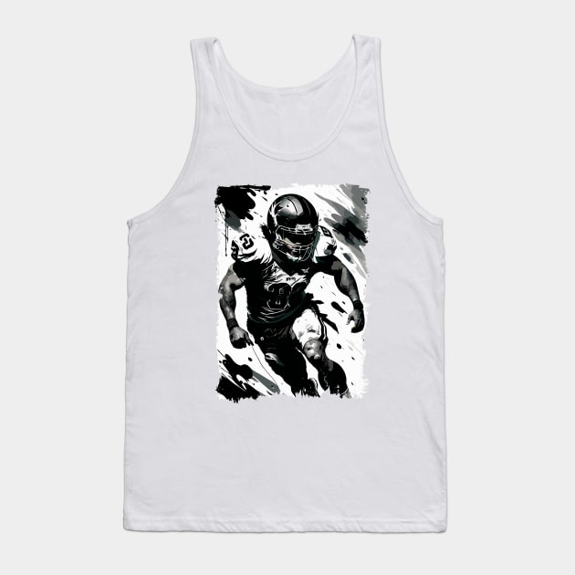 ✪ NFL ✪ Football Player Portrait ☛ Abstract Vector Splatter Art Illustration Tank Top by Naumovski